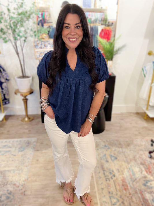 Posh Perfection Navy Top