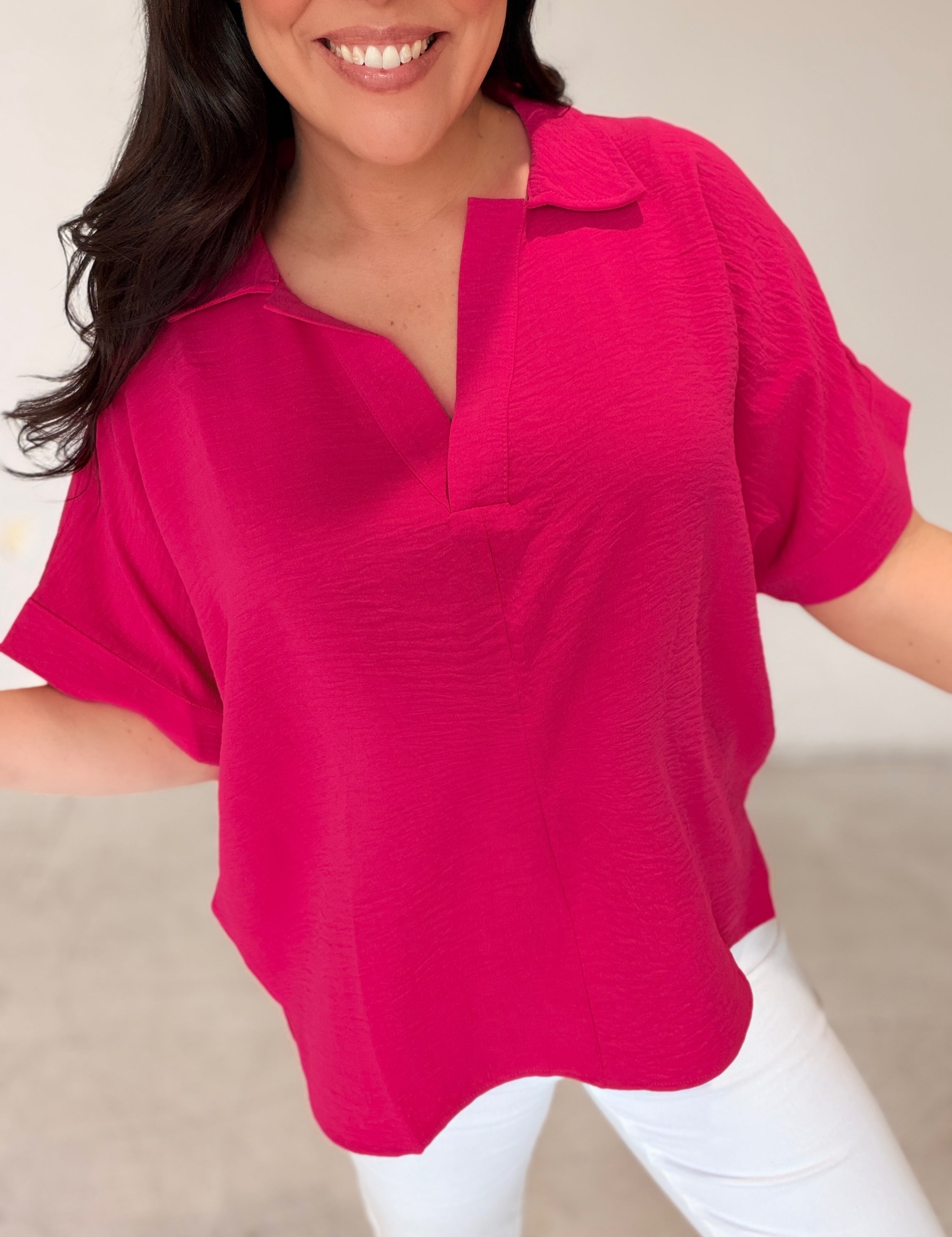 Fuschia Luxe Everyday Top