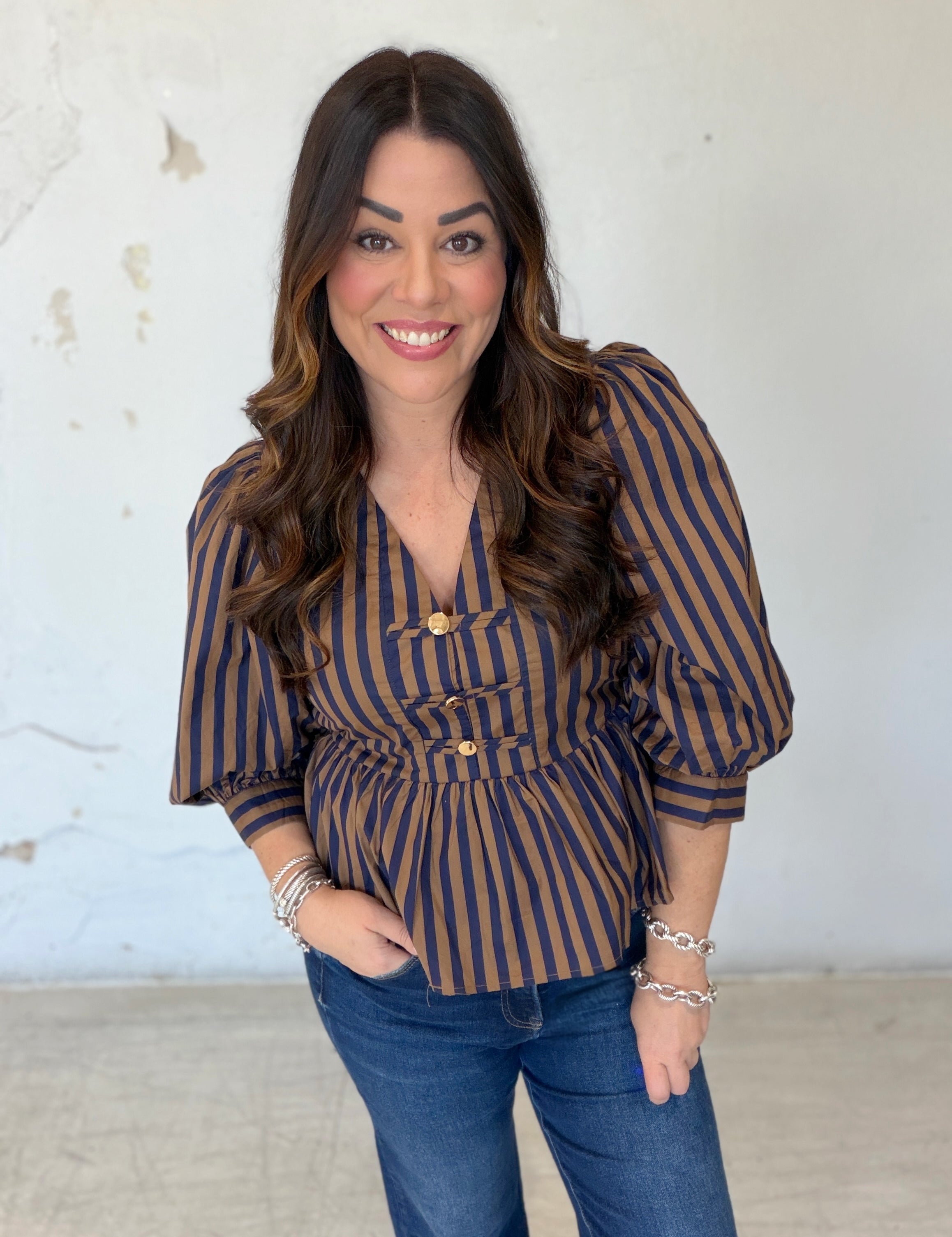 Uptown Stripes Top
