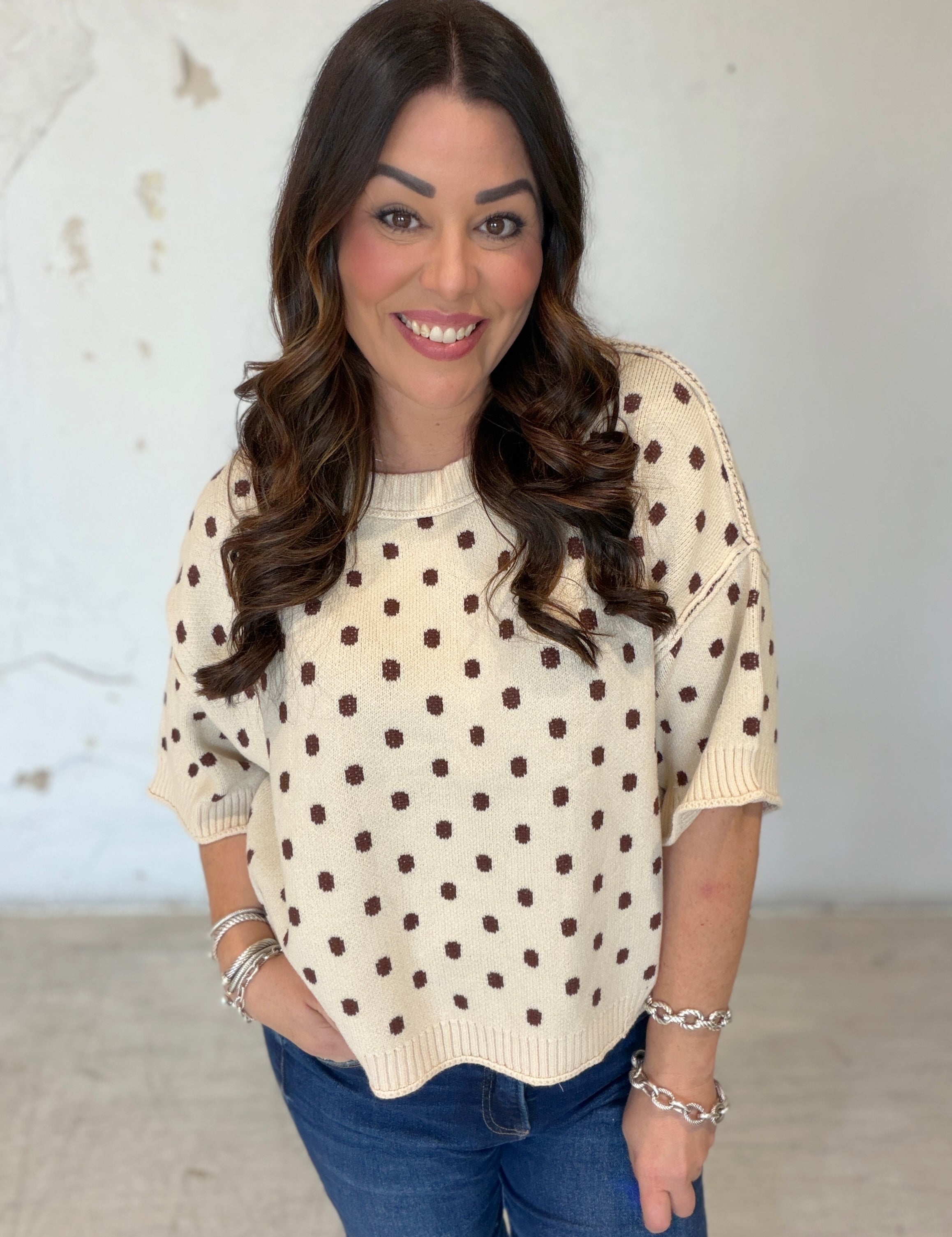Mocha Dot Sweater