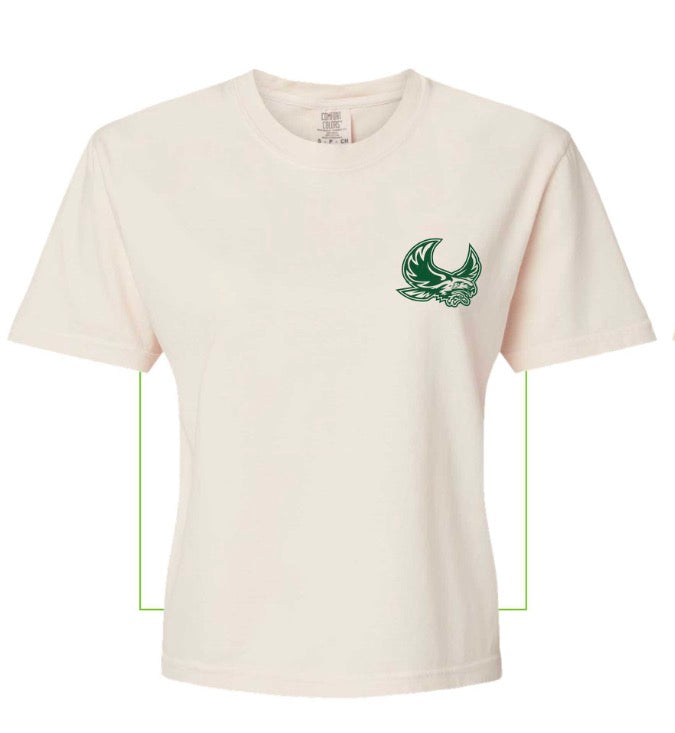 Live Oak Gameday Ivory Crop Tee - Adult Sizing