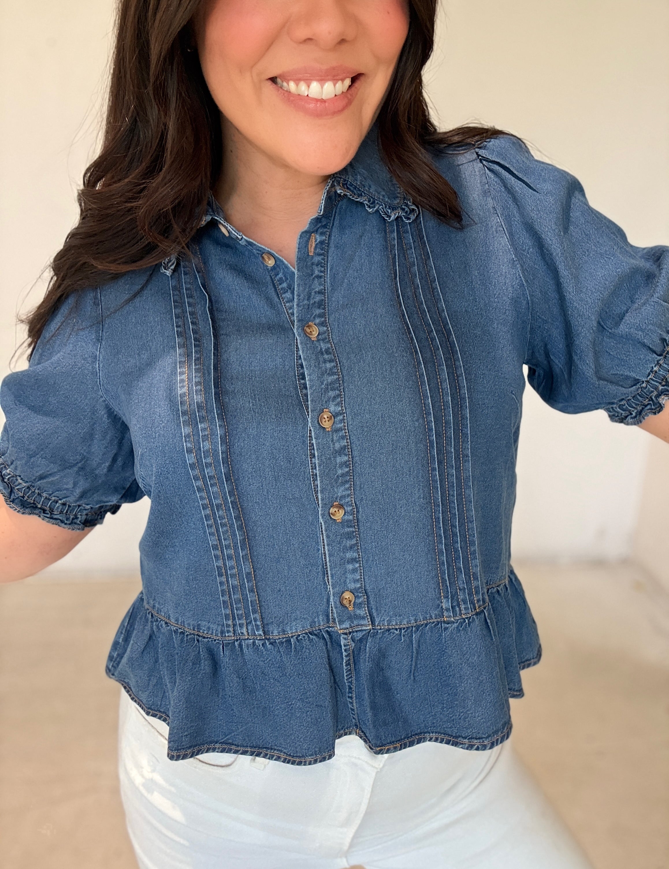 Southern Charm Denim Top