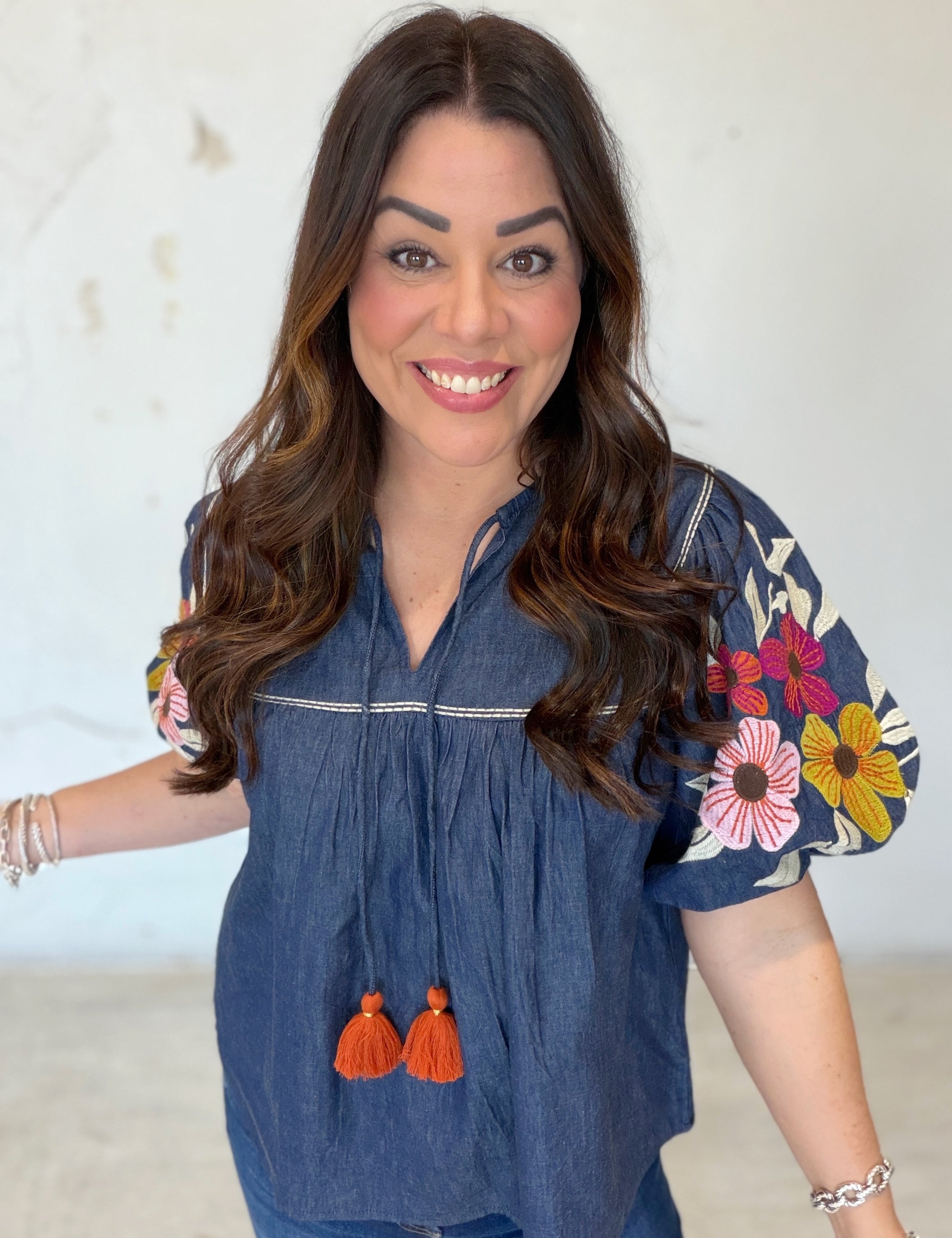 Bloom & Tassel Top by THML
