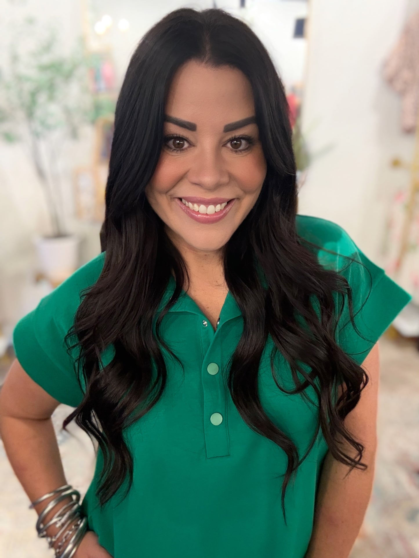 On The Green Dress