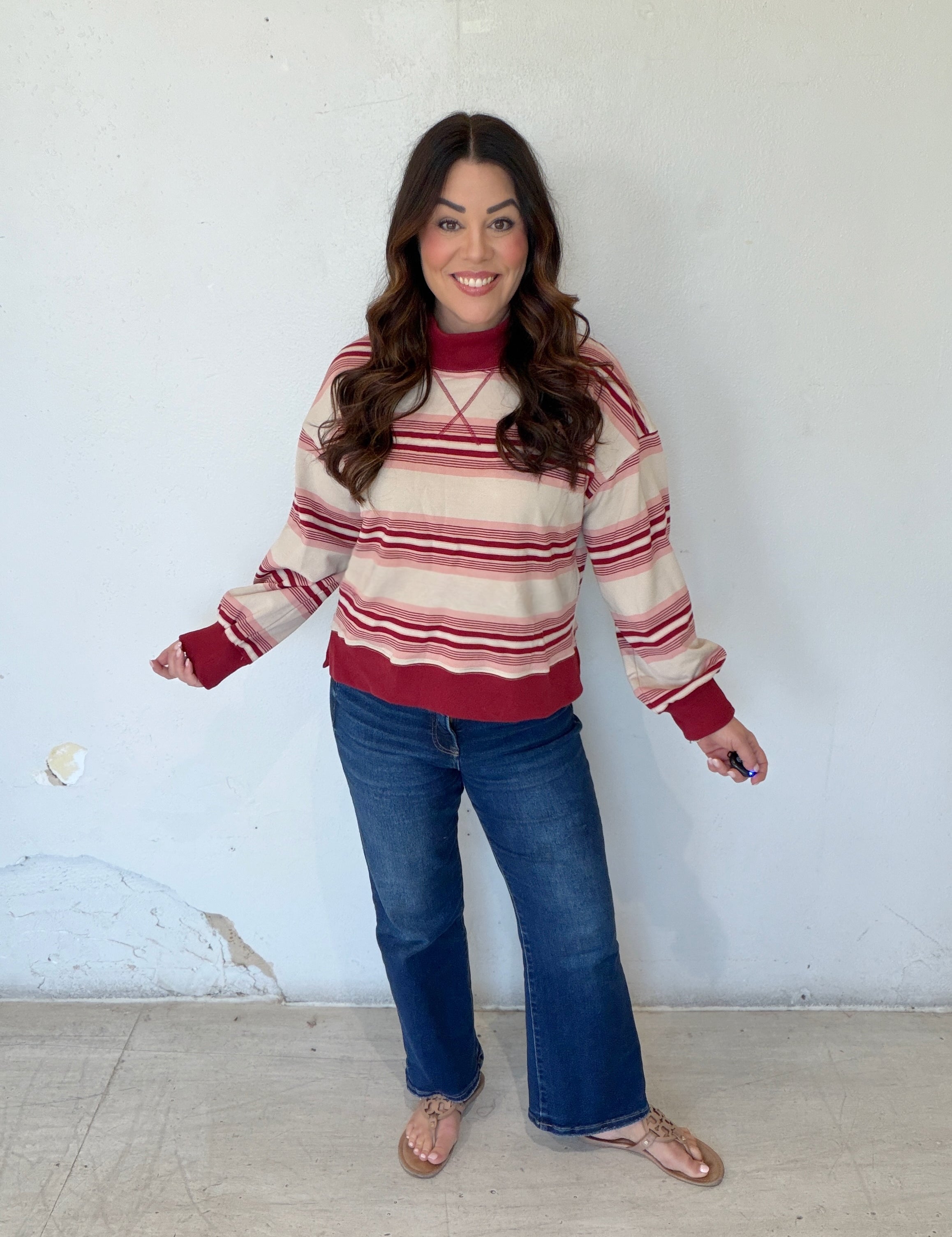 Cranberry Lane Striped Pullover
