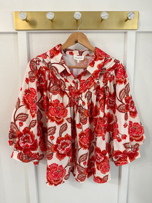 Scarlet Bloom Top