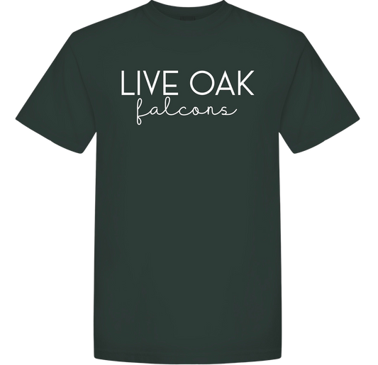 Falcon Forest Green Tee with White Script