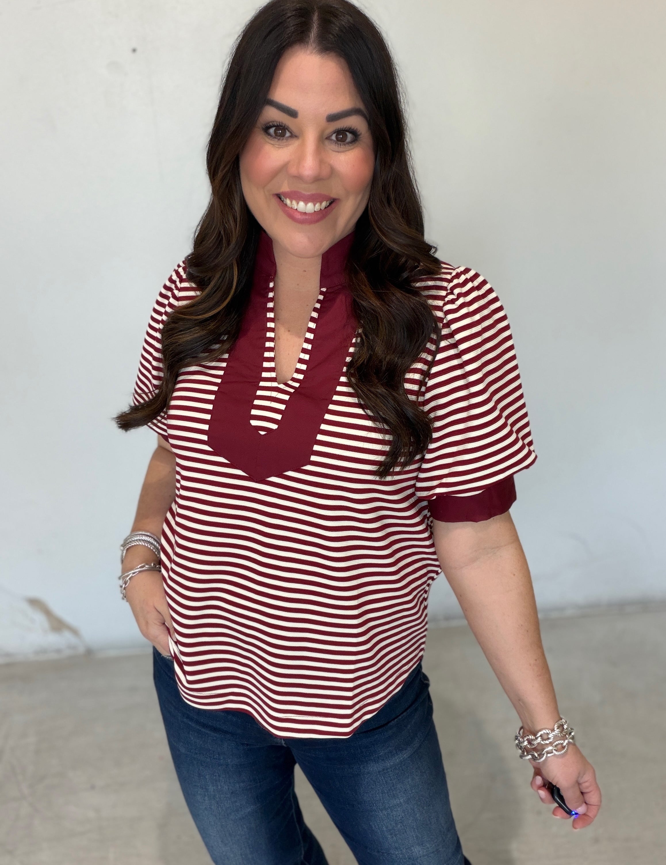 Maroon Moment Top
