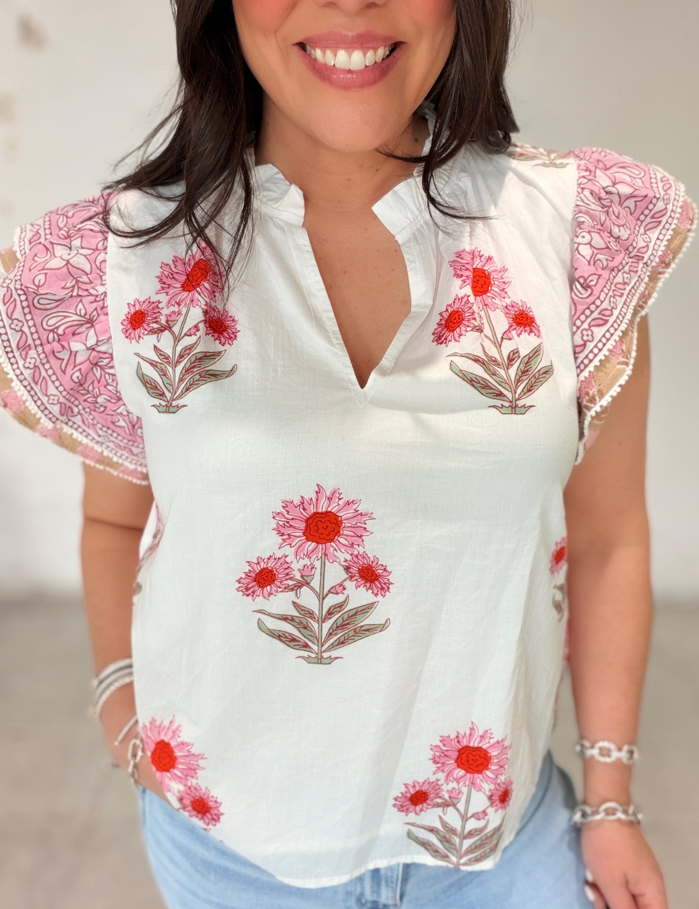 Blush Meadow Top by THML