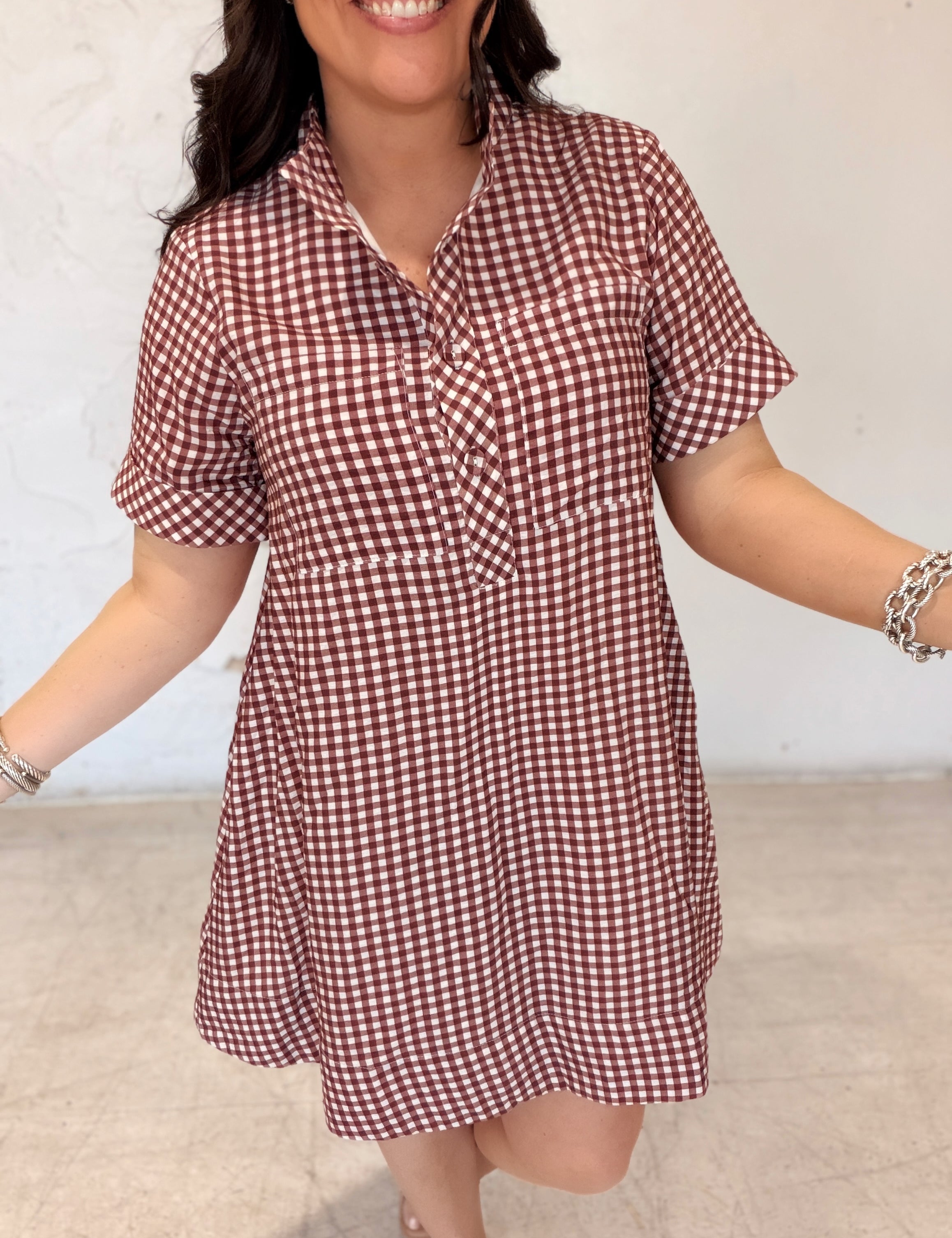 The Easy Day Dress in Burgundy