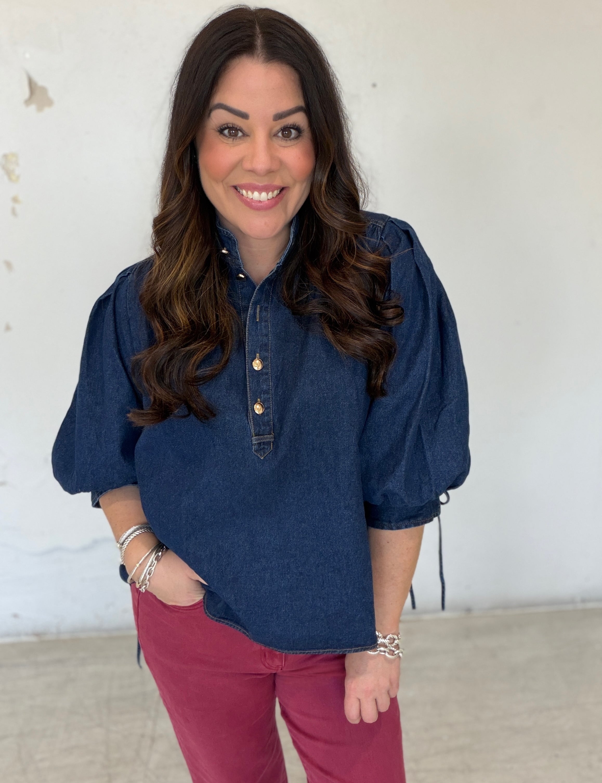 Denim With a Twist Top