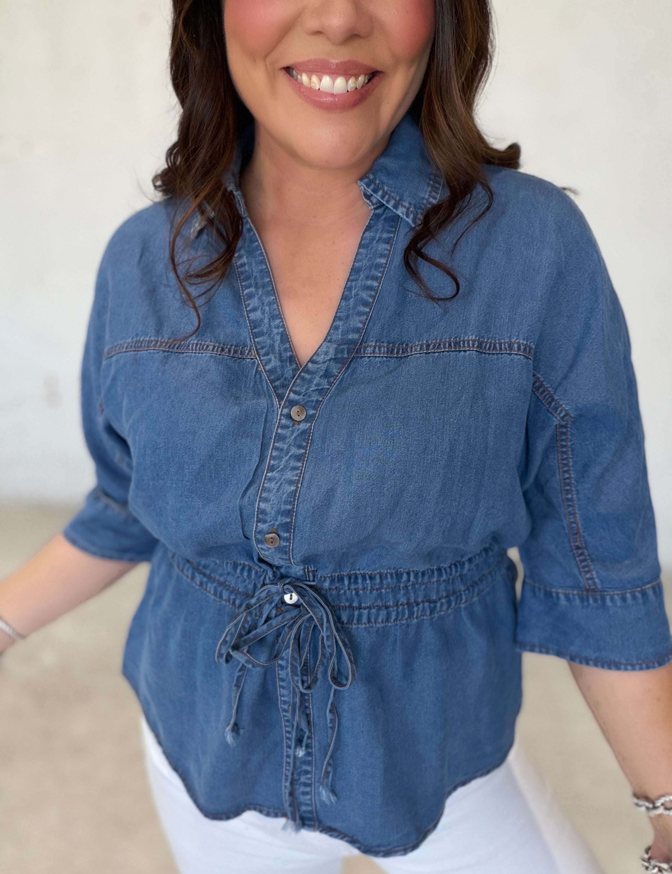 All Tied Up Denim Top