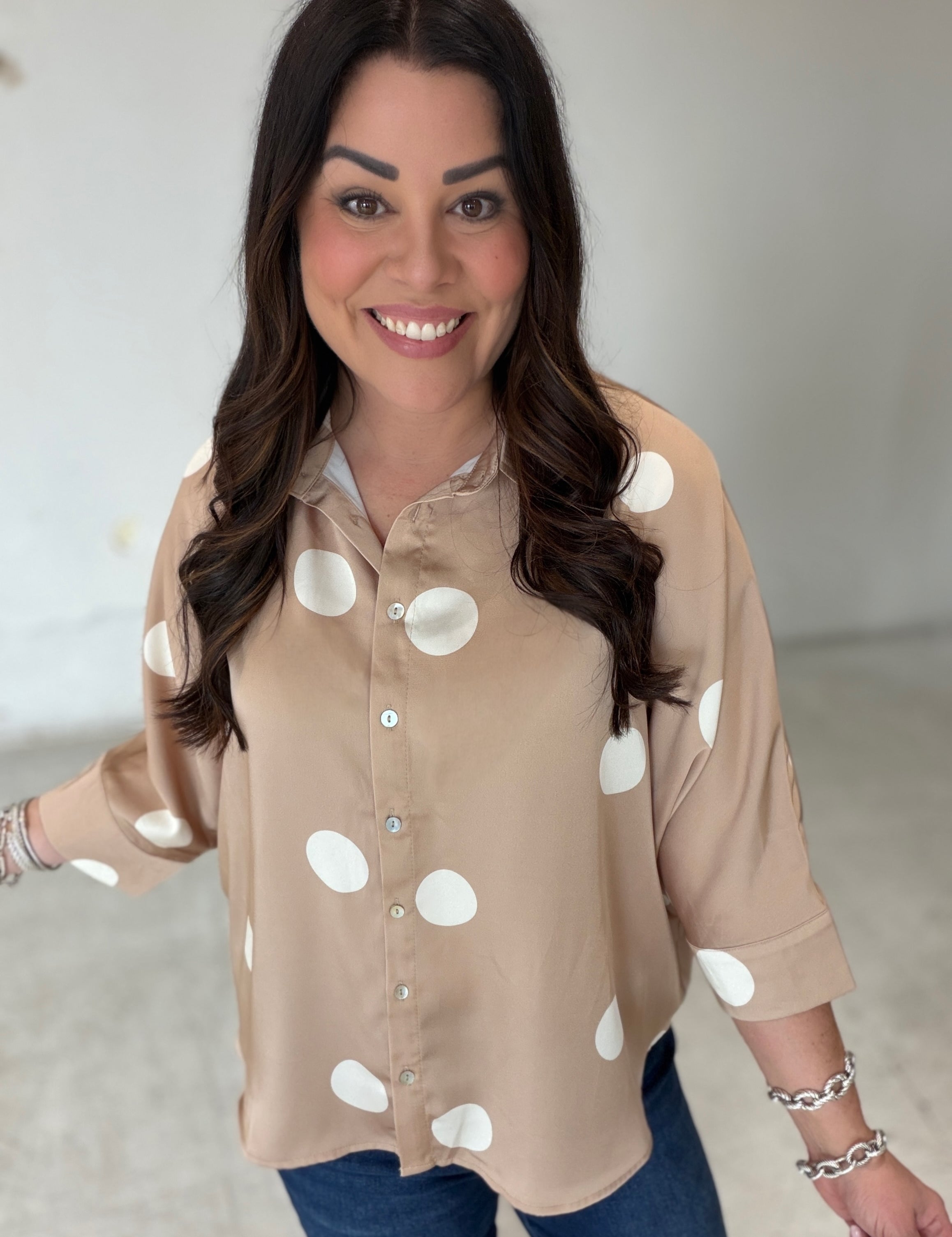 Polished in Polka Dots Top