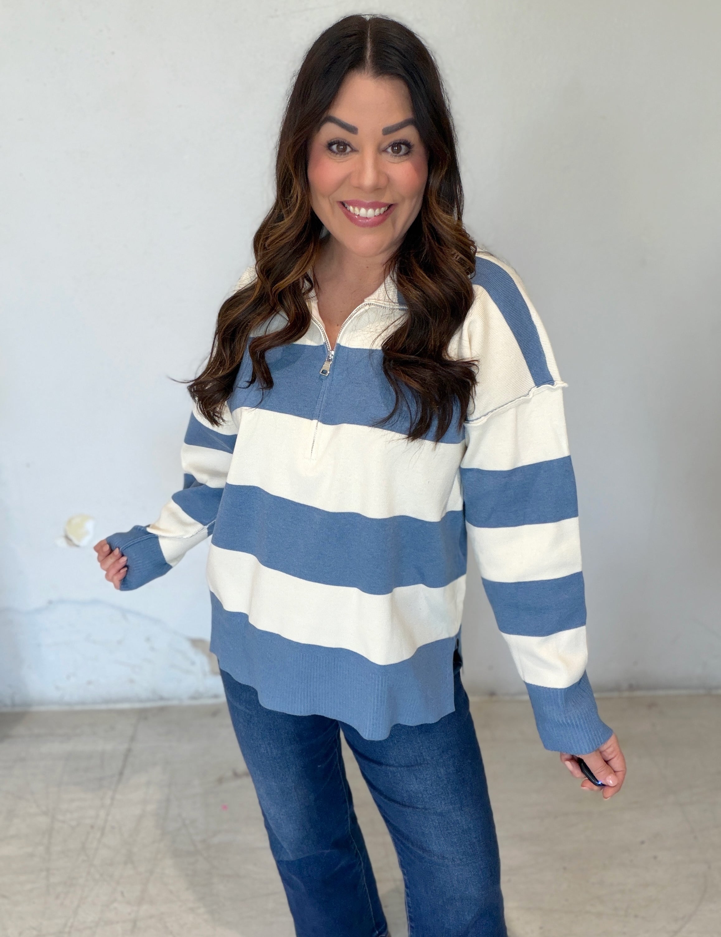 Cozy By Nature Sweater in Blue
