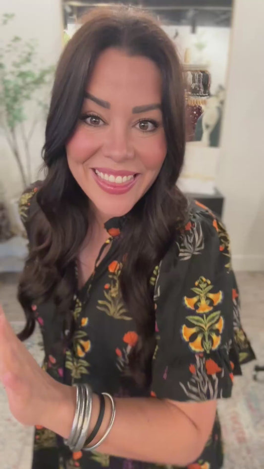 Autumn Bloom Mini Dress